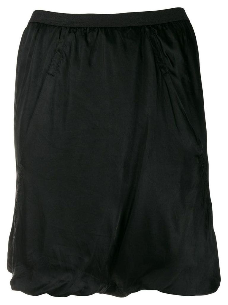 Rick Owens ruched design skirt - Black