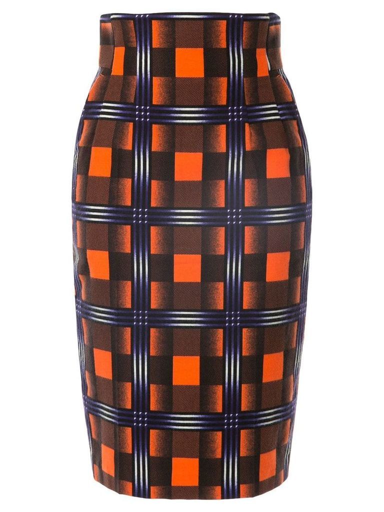 Facetasm high waisted pencil skirt - ORANGE