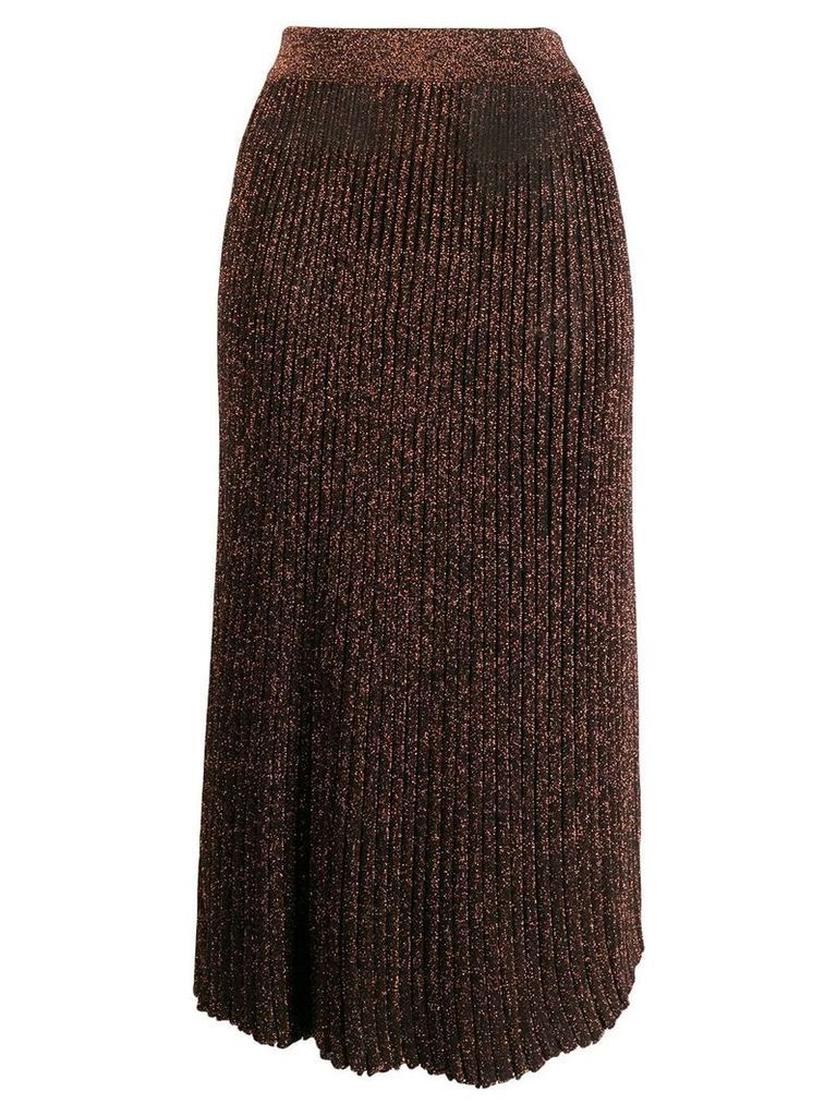 Michael Kors Collection glitter detail pleated skirt - Black