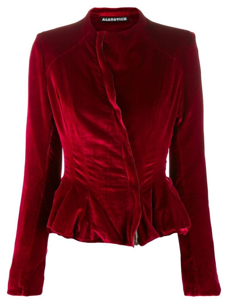 Aganovich fitted peplum jacket - Red