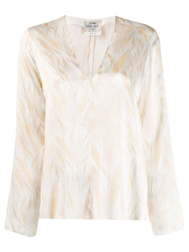 Forte Forte printed blouse - NEUTRALS