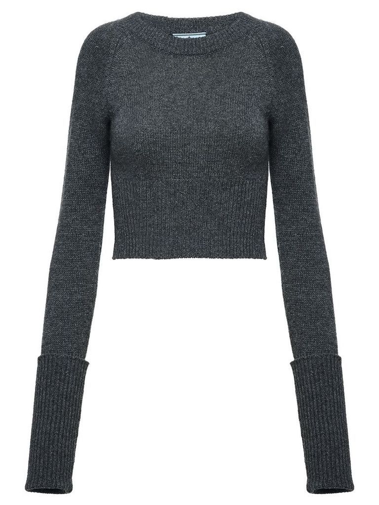 Prada slim ribbed sweater - Grey