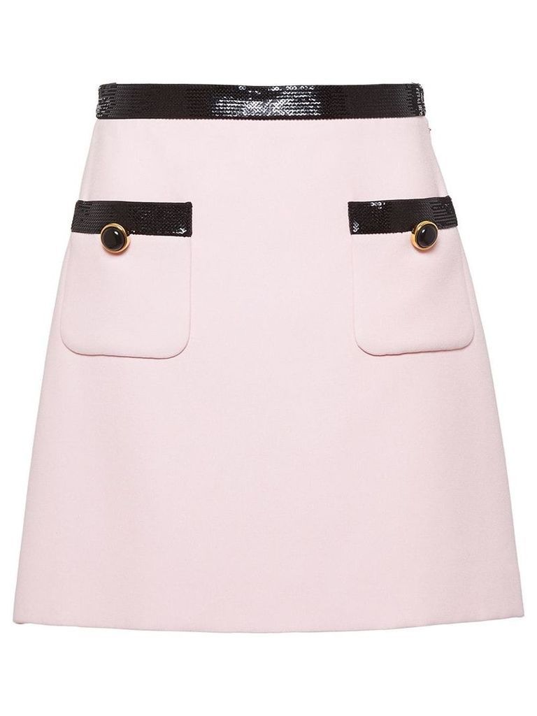 Miu Miu sequinned cady skirt - PINK