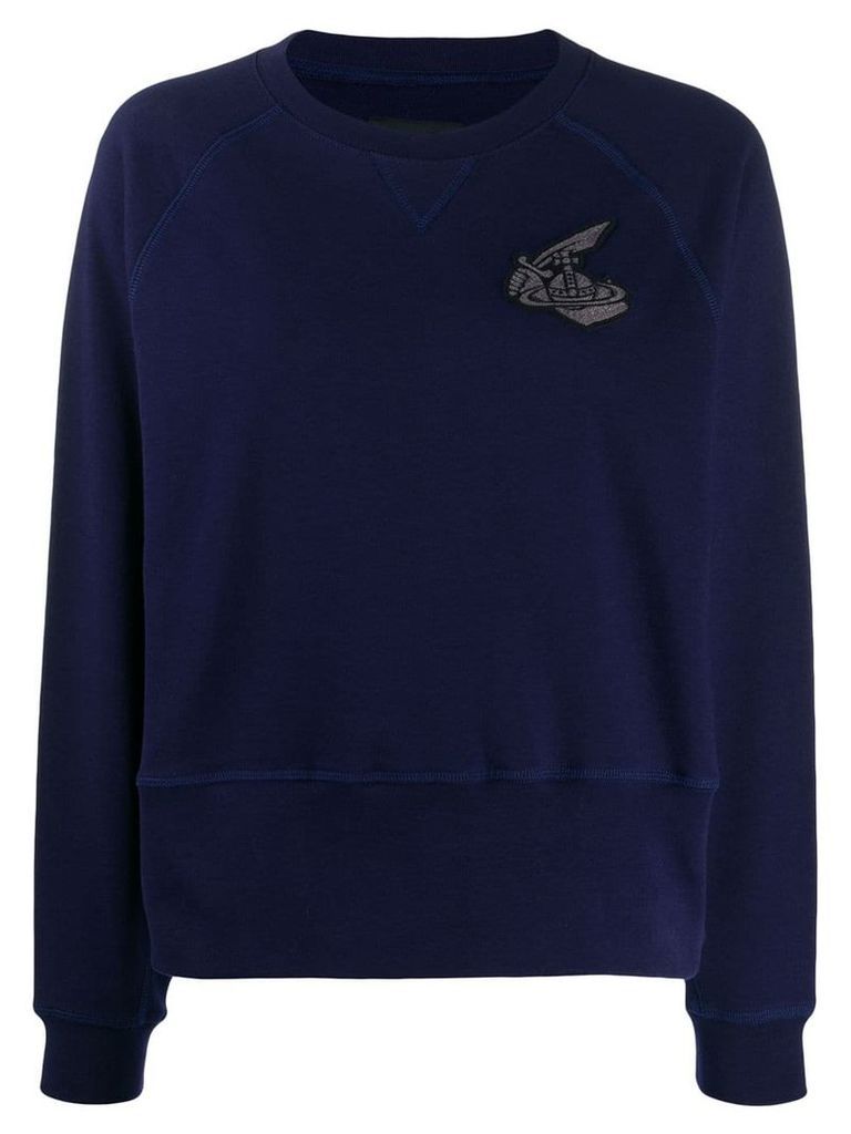 Vivienne Westwood Anglomania embroidered logo sweatshirt - Blue