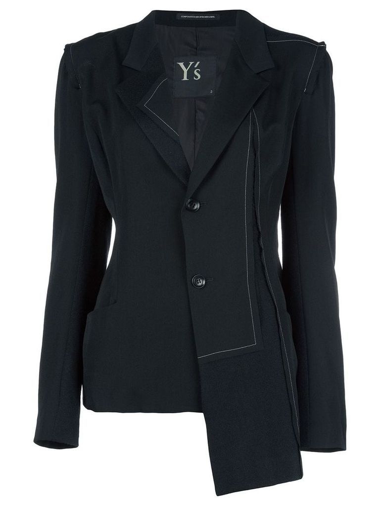 Y's asymmetric fitted blazer - Black