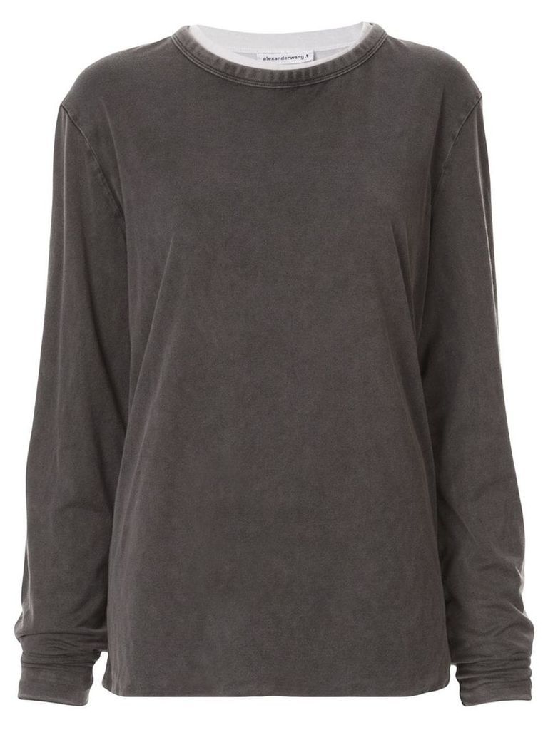 Alexander Wang reversible design T-shirt - Grey