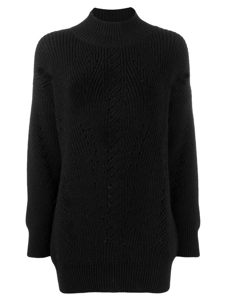 Alberta Ferretti distressed knit jumper - Black