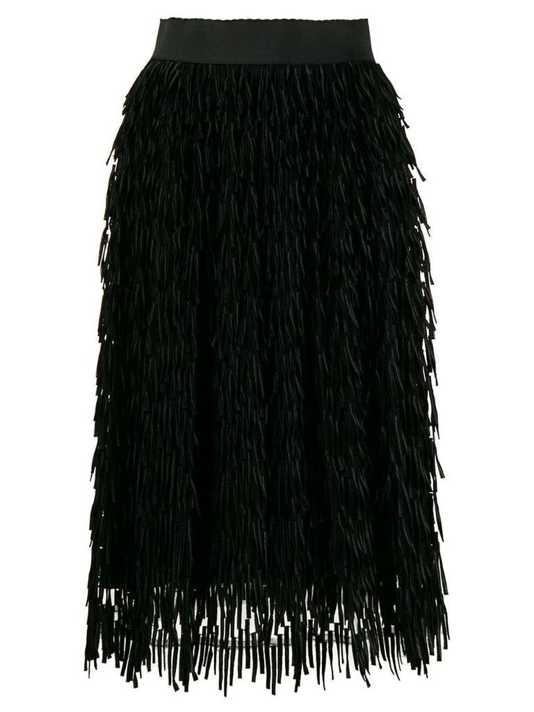 Dolce & Gabbana fringed high waist skirt - Black