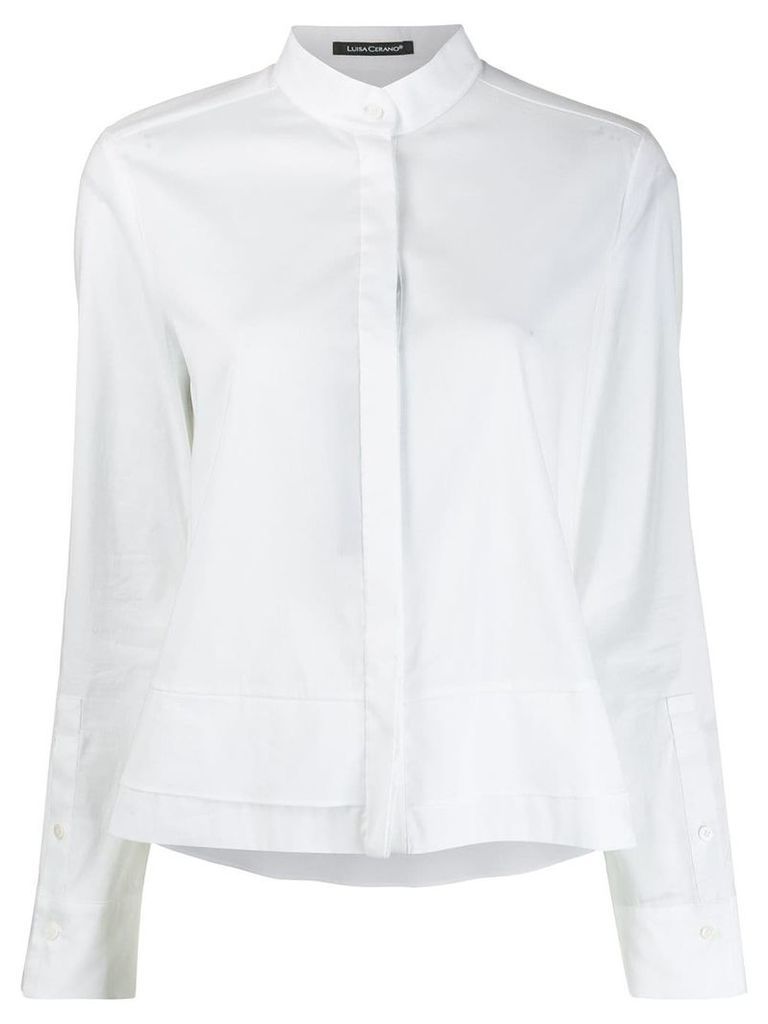 Luisa Cerano Mandarin collar shirt - White