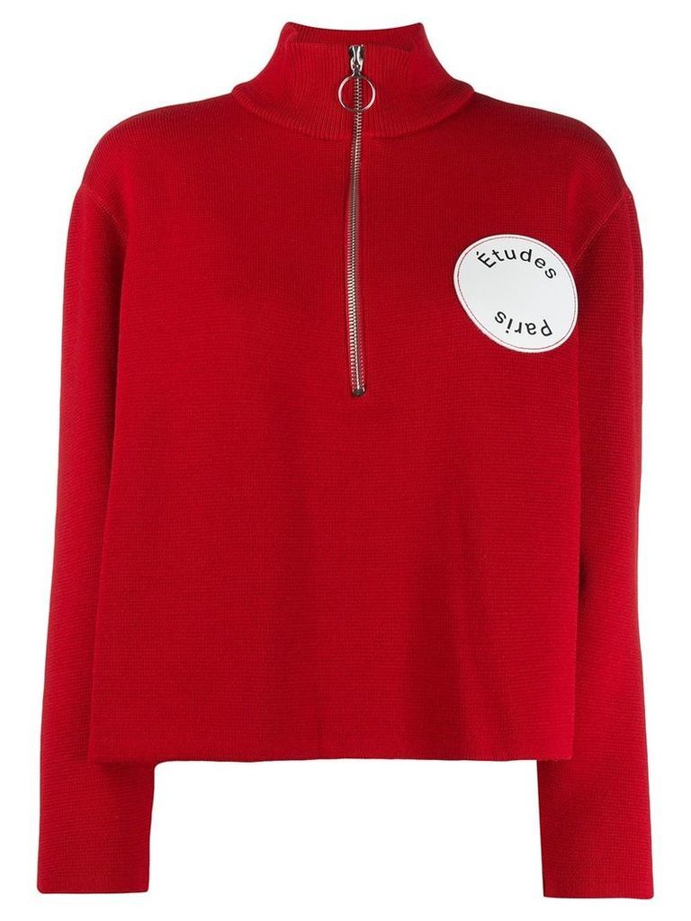 Études Louise half-zip sweater - Red