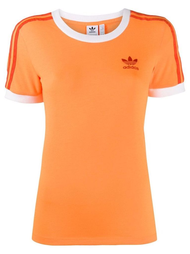 Adidas embroidered logo T-shirt - Orange