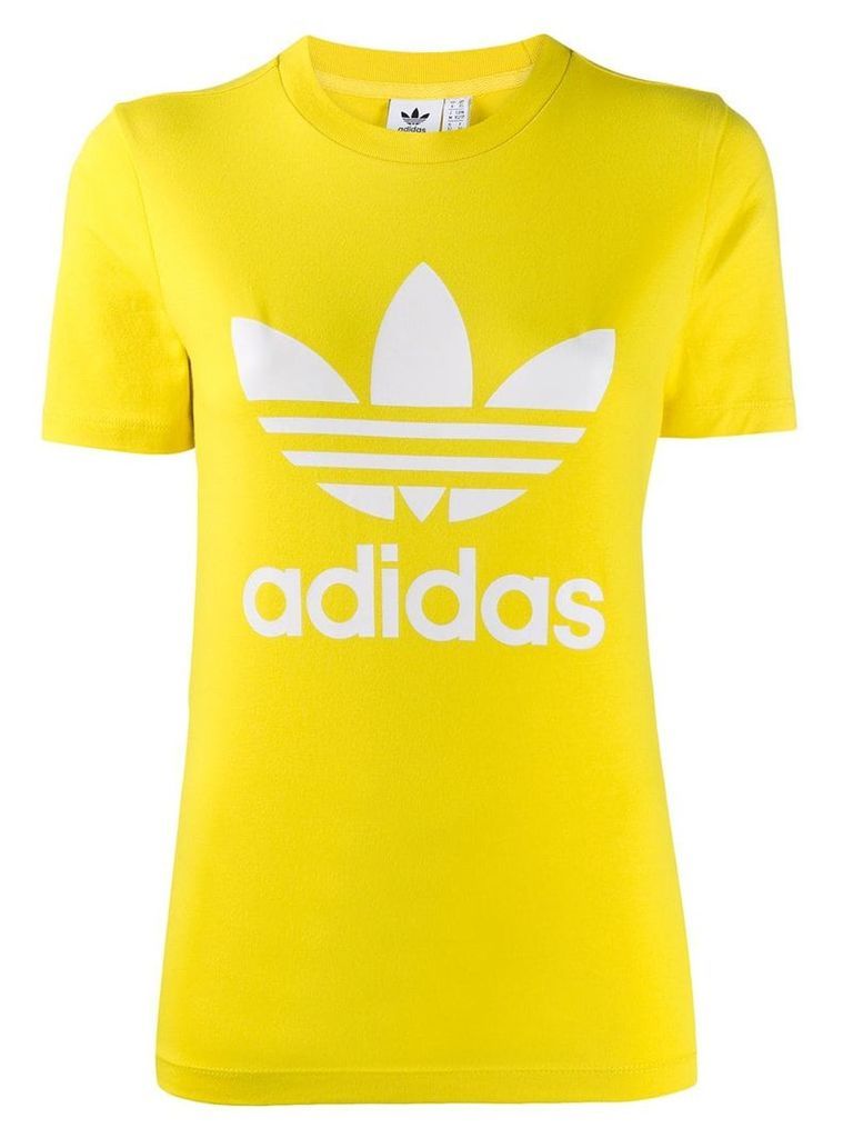 adidas short sleeved logo T-shirt - Yellow