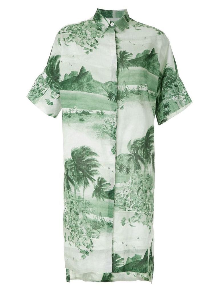 Osklen RJ print shirt dress - Green