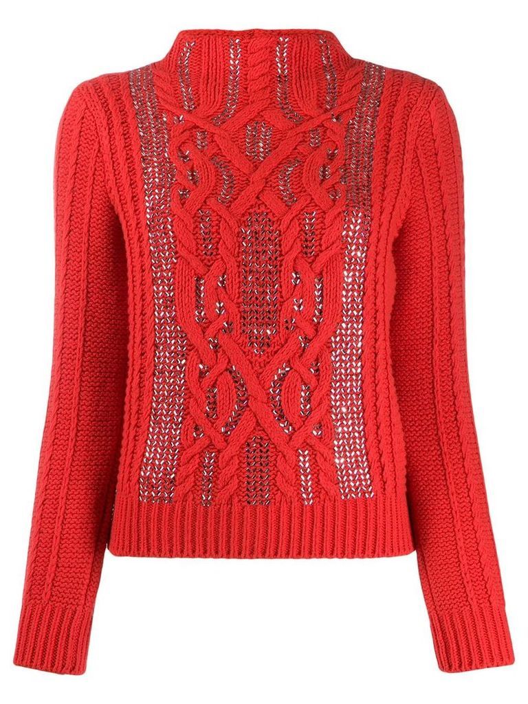 Ermanno Scervino cable knit jumper - Red