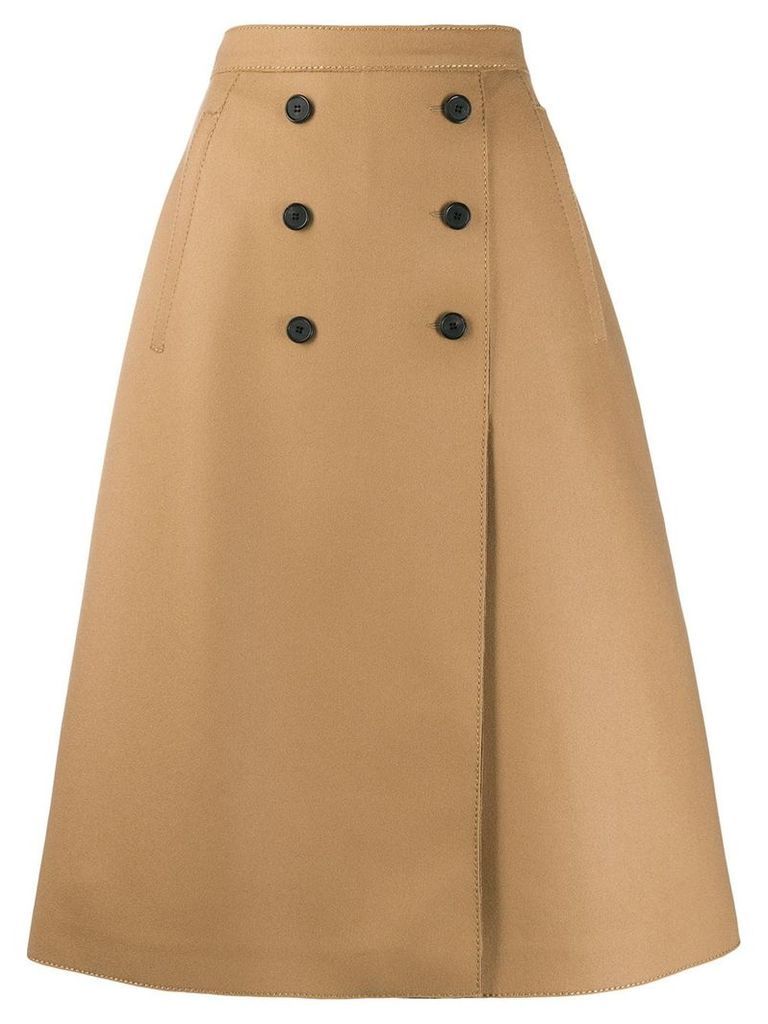 Rochas double-breasted skirt - Brown