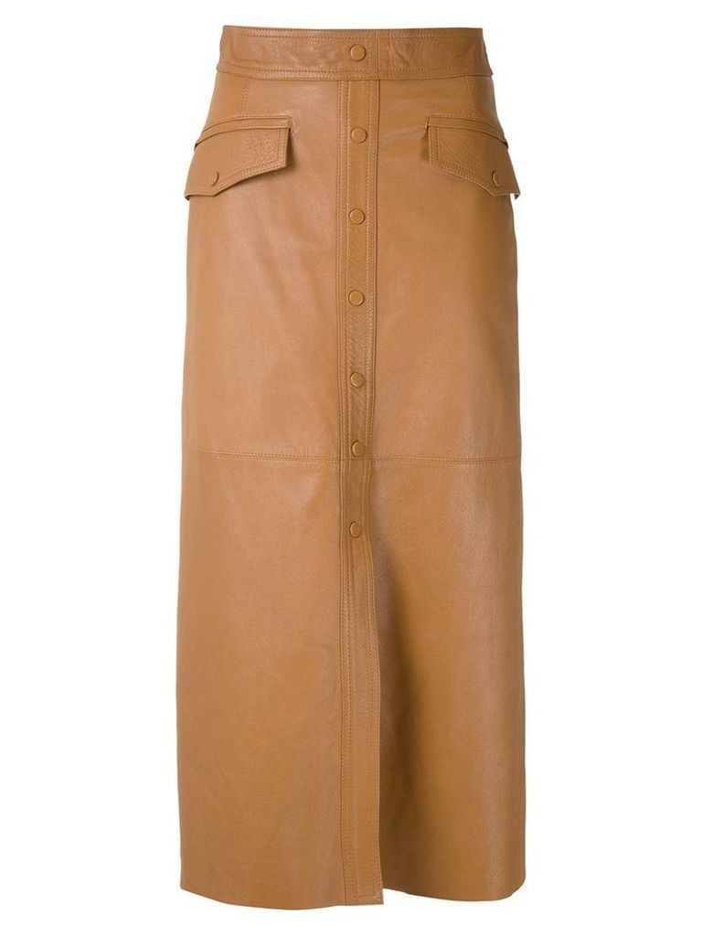Nk Mestico Ella leather skirt - Brown