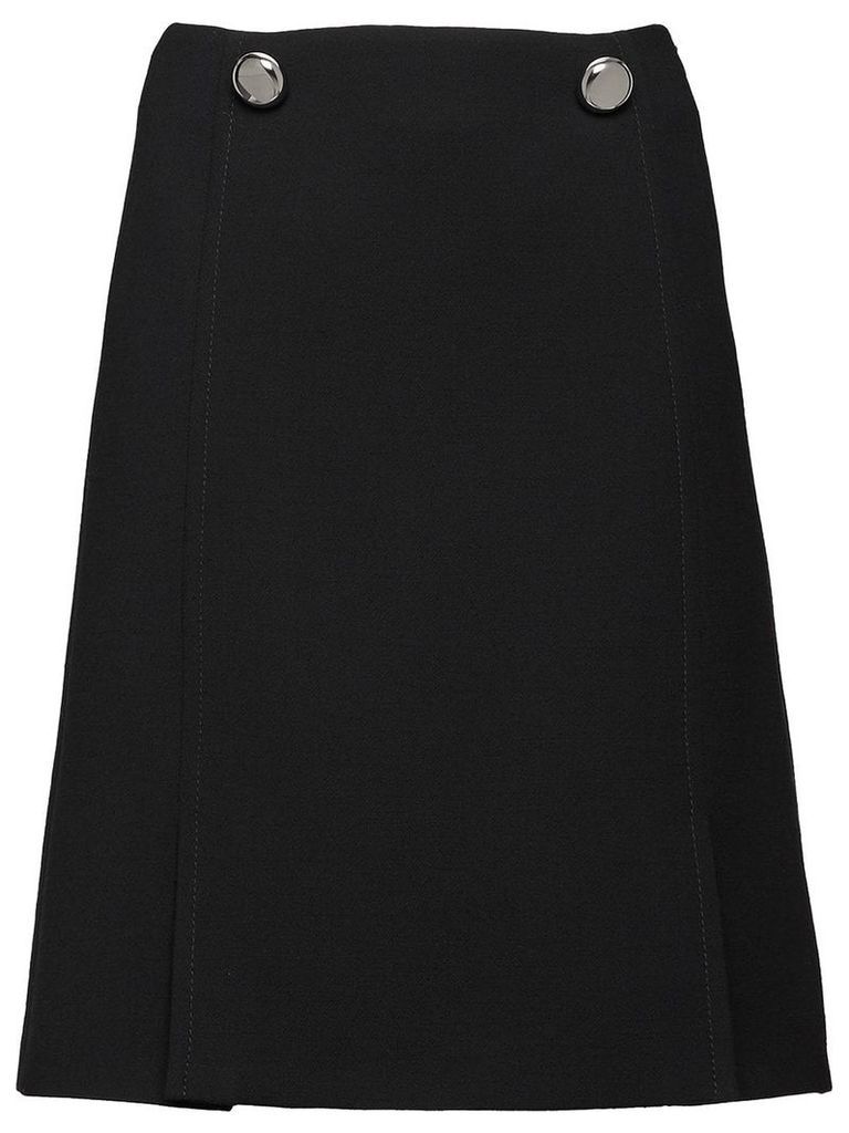 Prada buttoned front panel skirt - Black