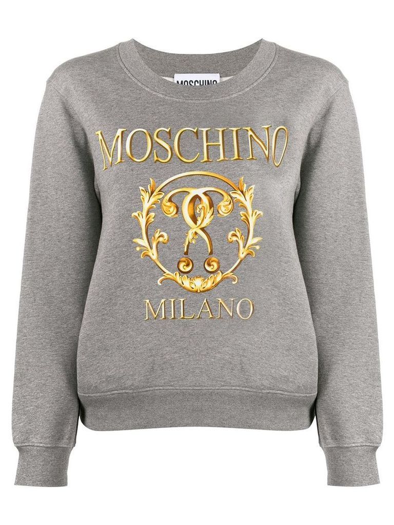 Moschino logo printed sweatshirt - Grey