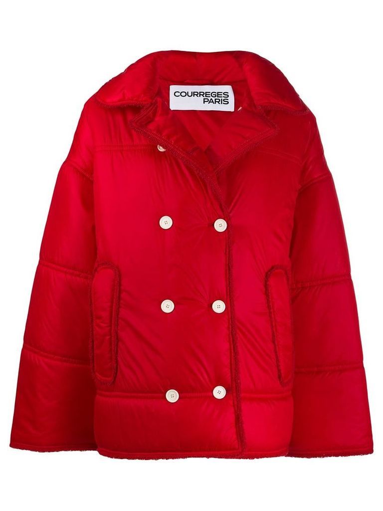 Courrèges oversized padded jacket - Red