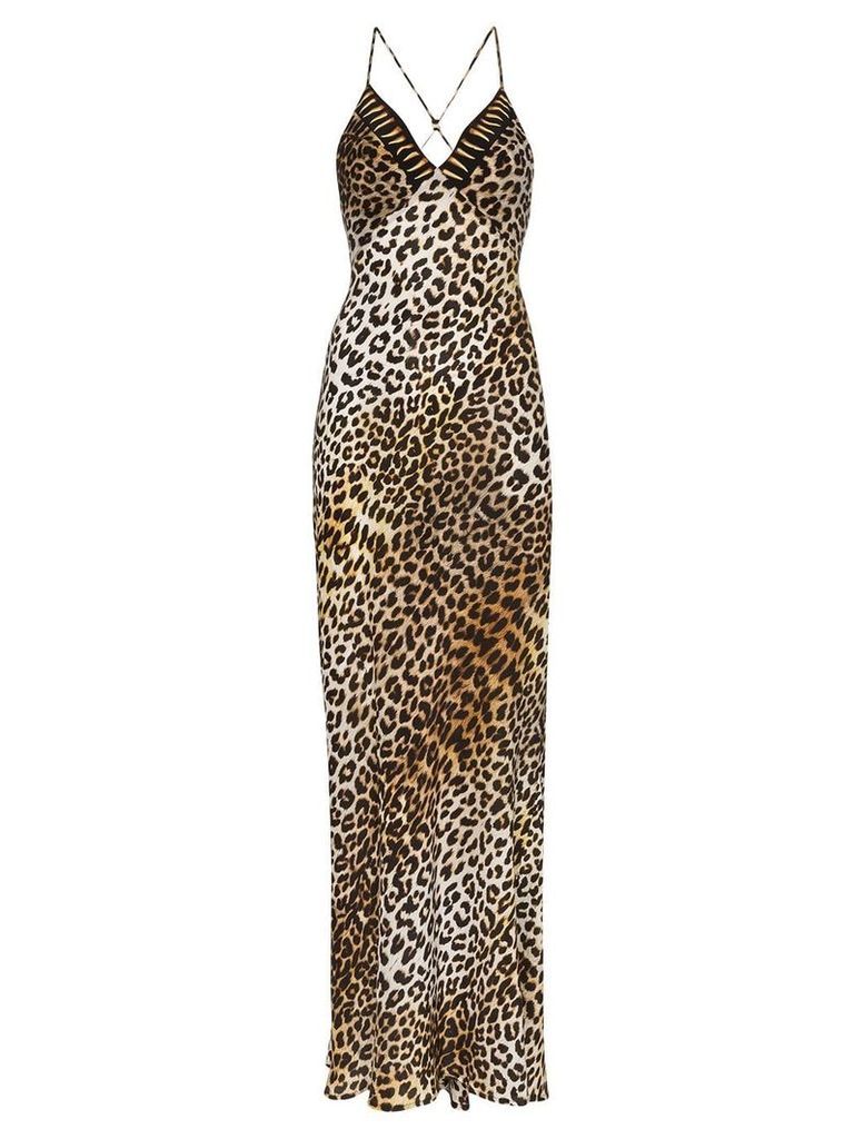 Rockins leopard-print maxi-dress - Brown