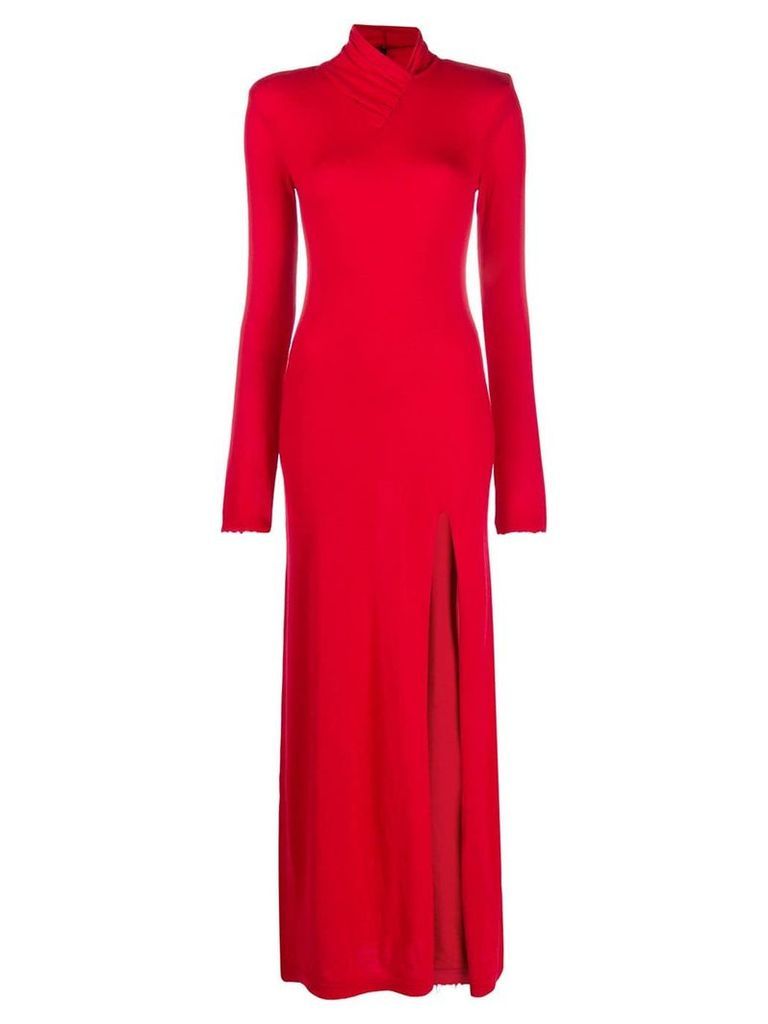 Unravel Project knitted long dress - Red