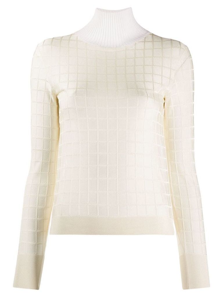 Chloé square pattern jumper - White