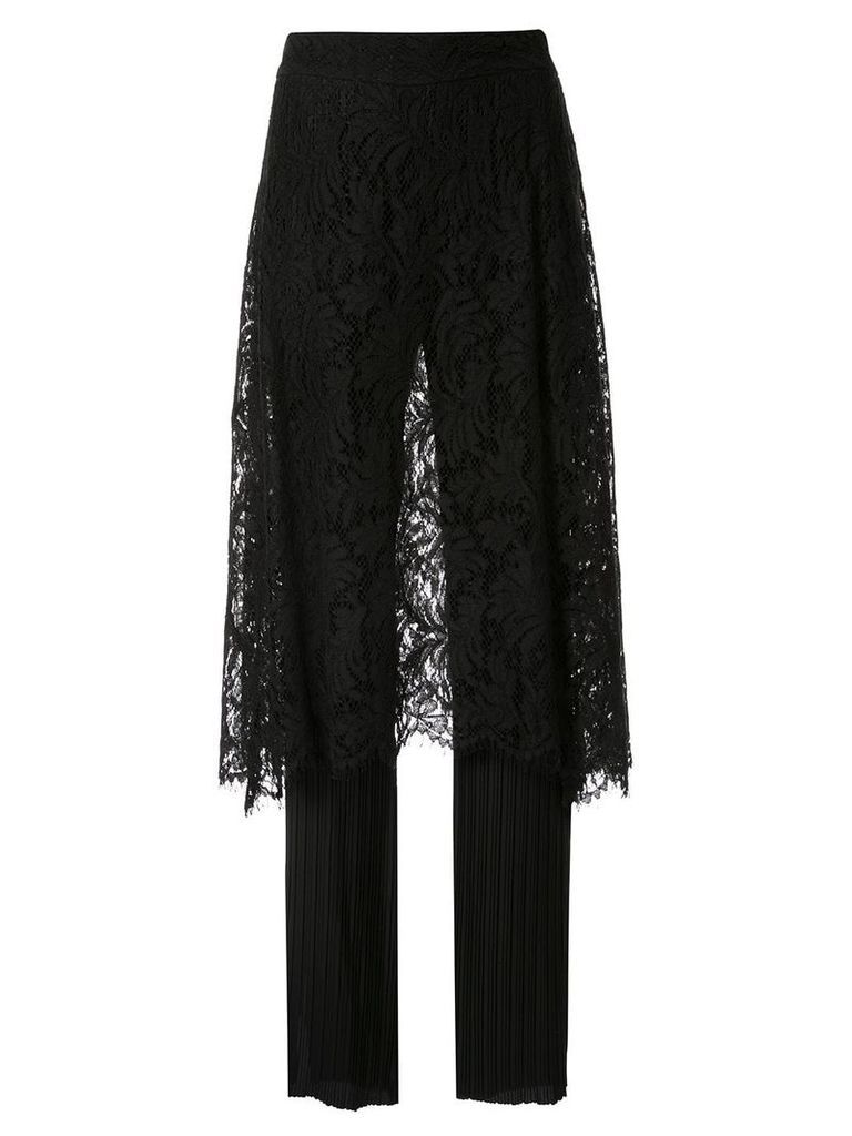 Goen.J layered chiffon trousers - Black