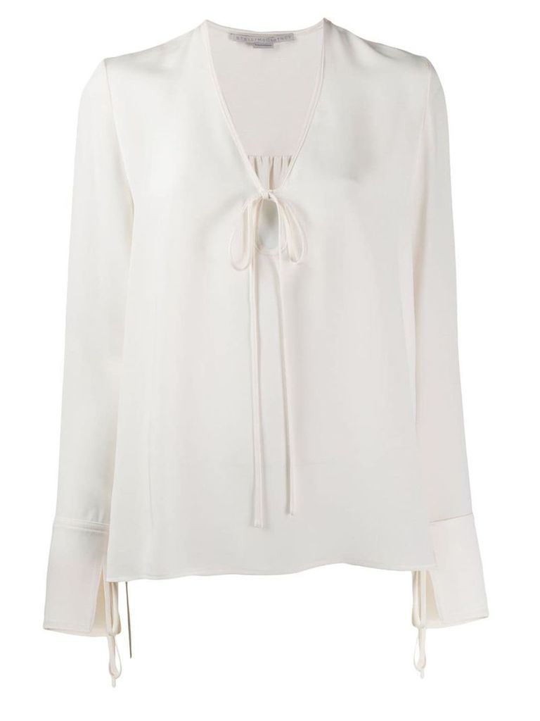 Stella McCartney tie fastening blouse - White
