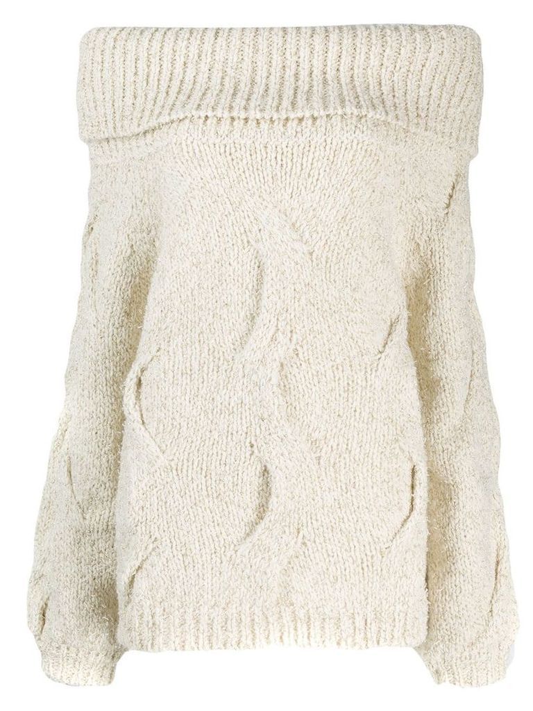 Snobby Sheep off the shoulder sweater - White