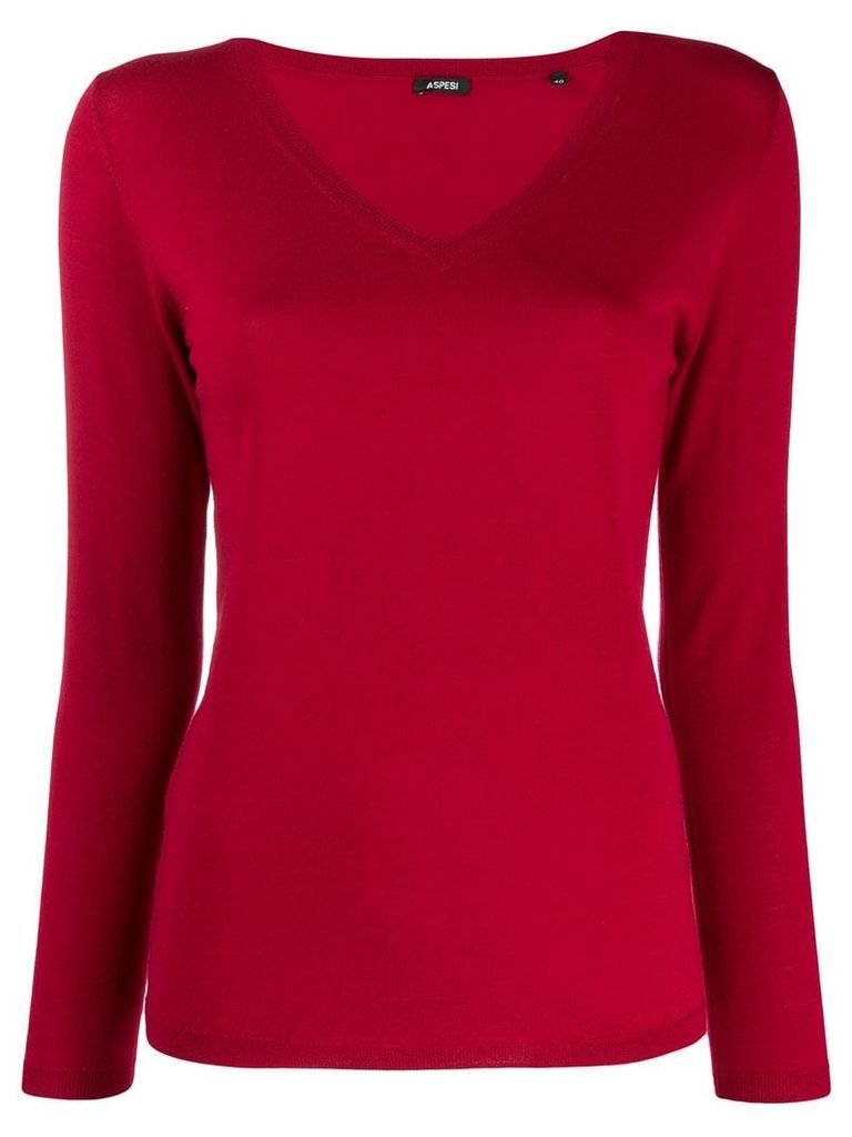 Aspesi V-neck sweater - Red