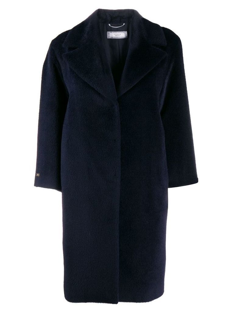 Peserico textured mid-length coat - Blue