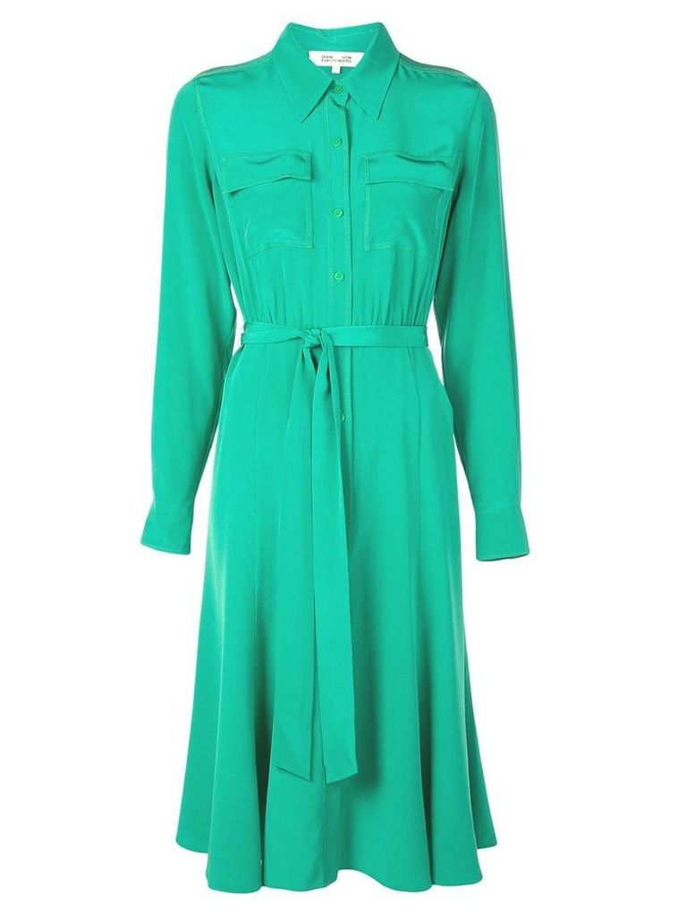 DVF Diane von Furstenberg belted shirt dress - Green