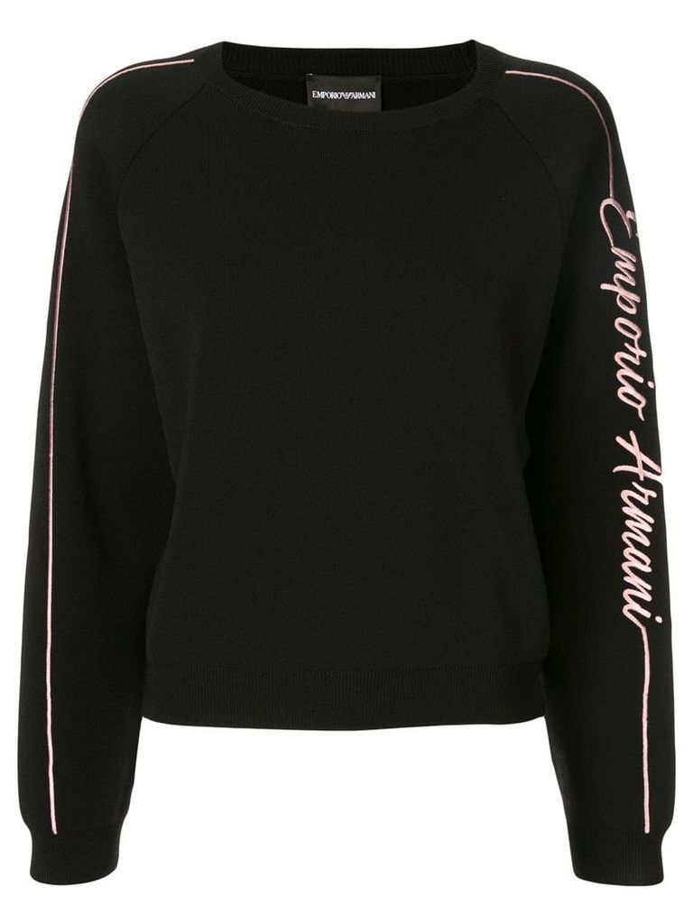 Emporio Armani signature logo sweatshirt - Black