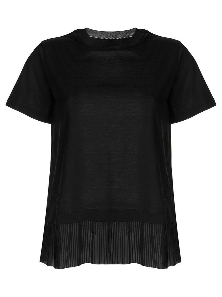 Emporio Armani layered pleated t-shirt - Black