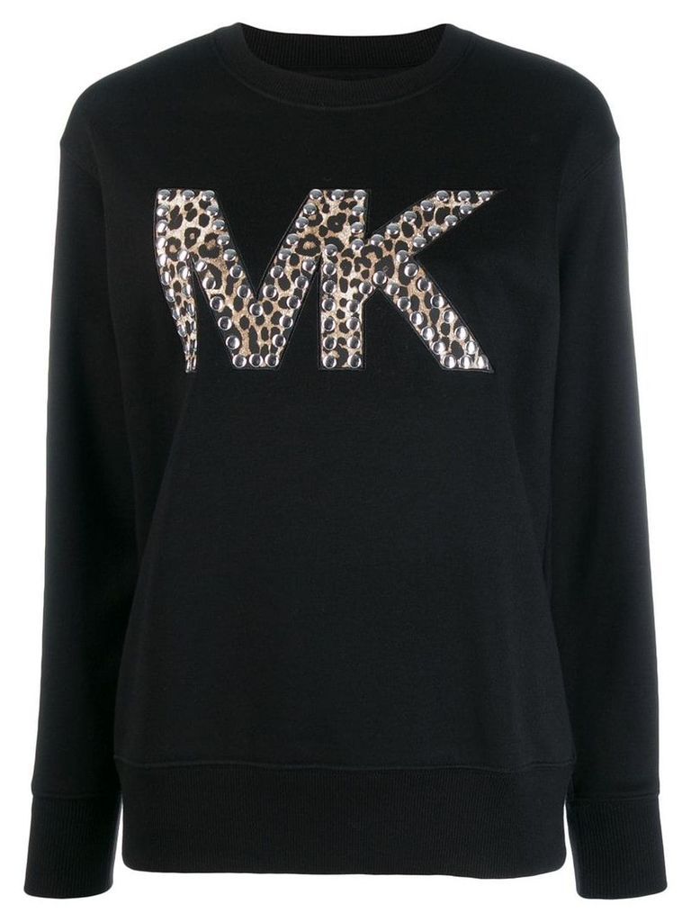 Michael Michael Kors logo studded sweater - Black