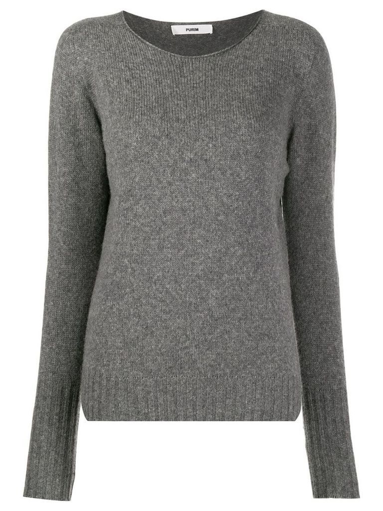 Roberto Collina long-sleeve fitted sweater - Grey