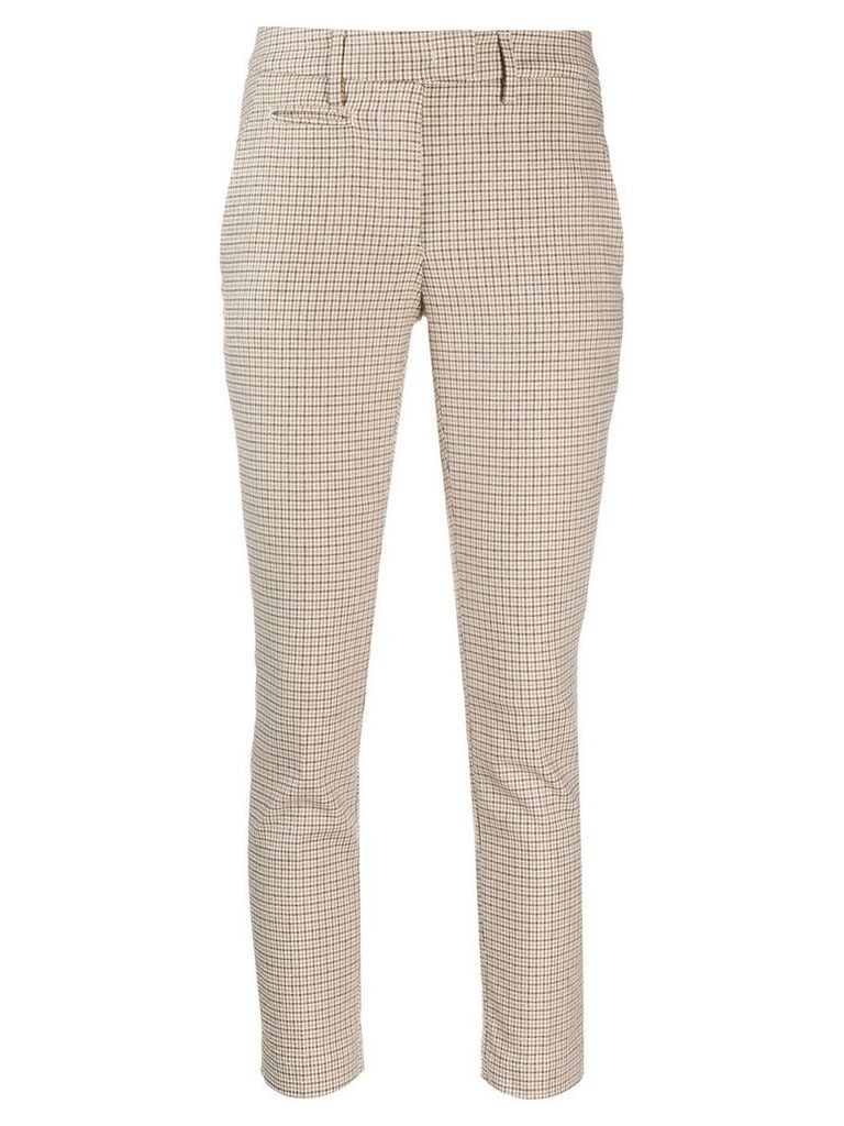 Dondup check print slim-fit trousers - Neutrals