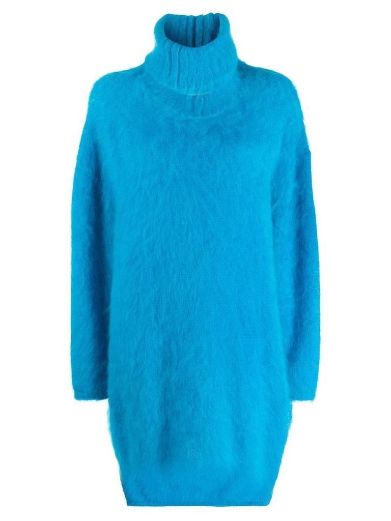 Gianluca Capannolo fuzzy sweater dress - Blue
