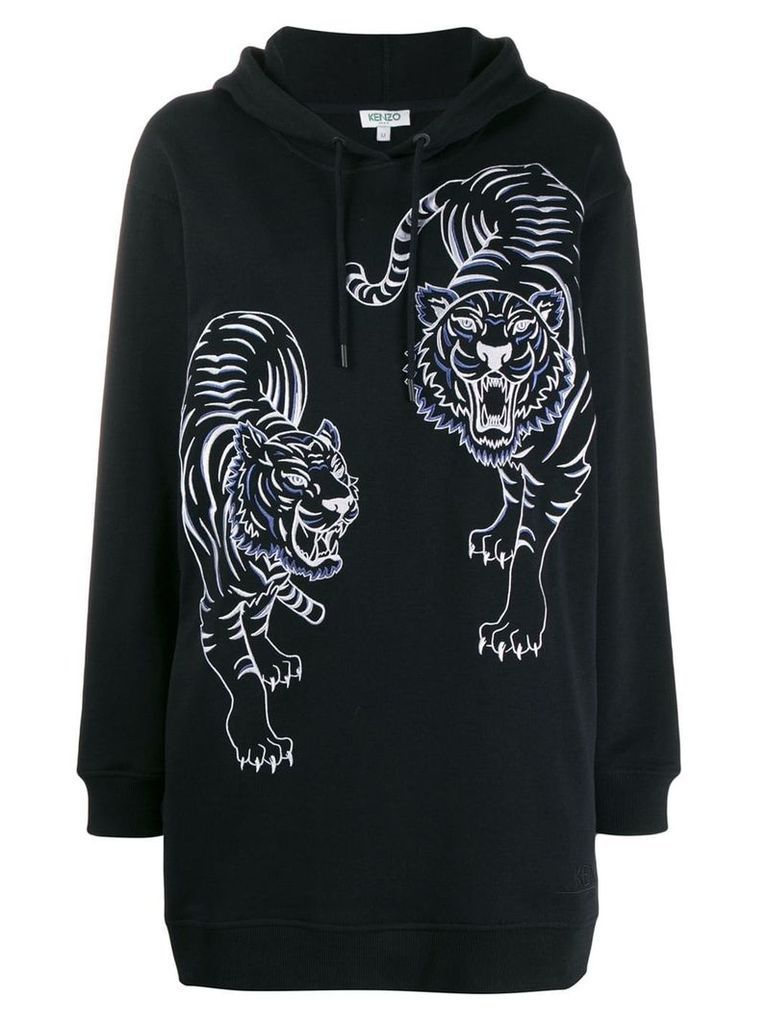 Kenzo oversized Jumping Tiger hoodie - Black