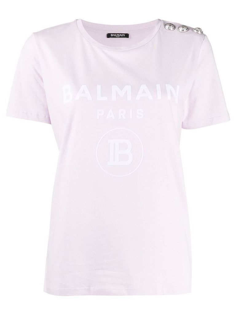 Balmain logo-print T-shirt - PINK