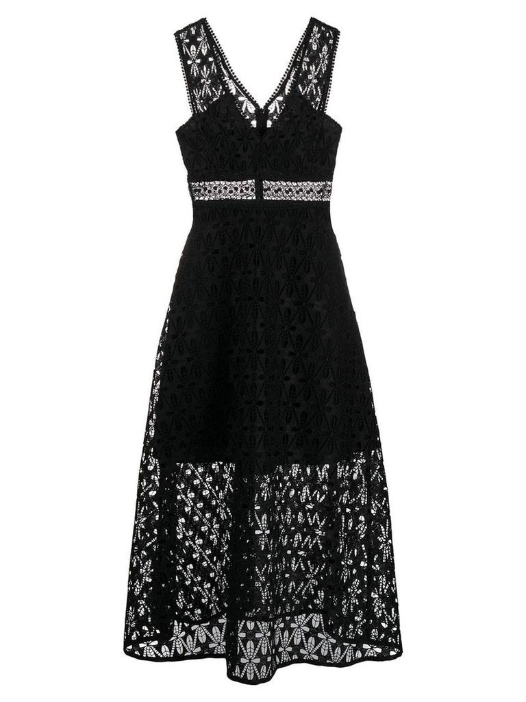 Sandro Paris floral lace dress - Black