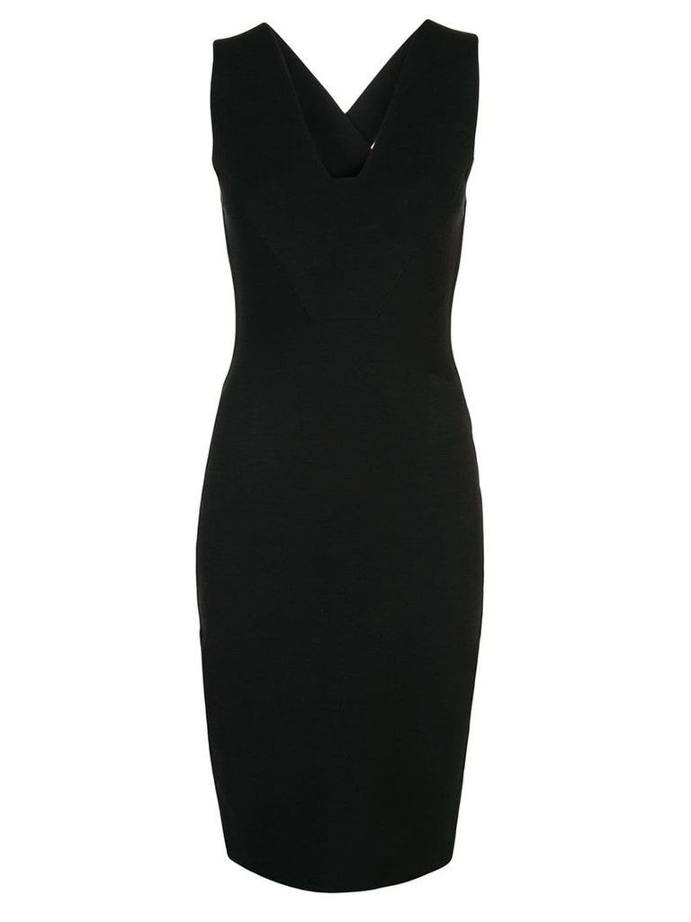 Narciso Rodriguez V-neck fitted dress - Black