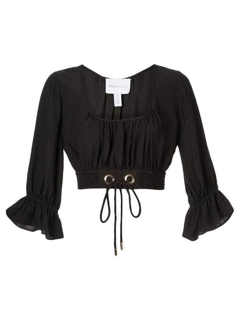 Alice McCall gathered cropped blouse - Black