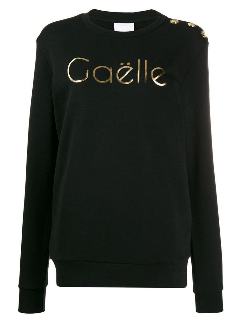 Gaelle Bonheur metallic logo jumper - Black