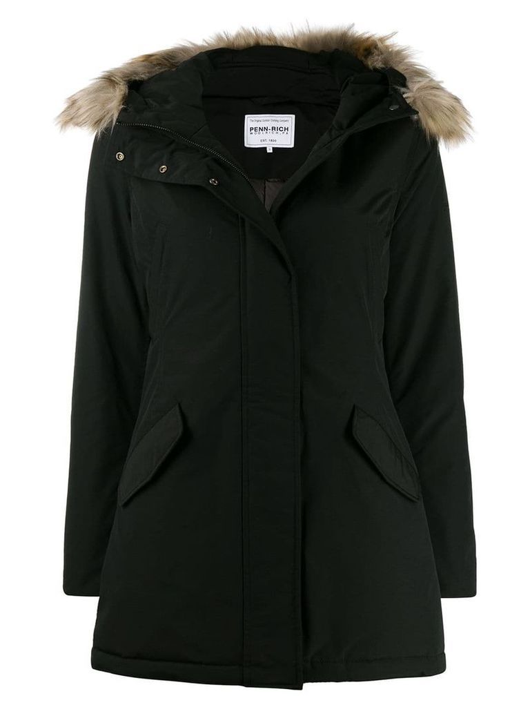 Woolrich zipped waterproof raincoat - Black