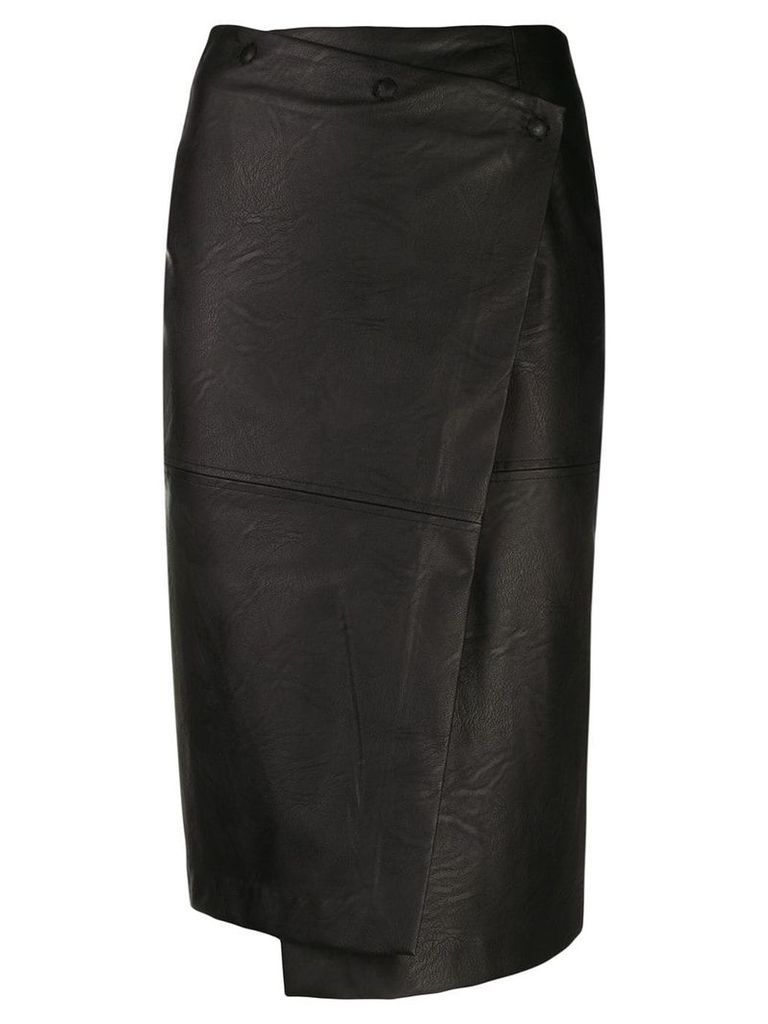 Nude fitted pencil skirt - Black