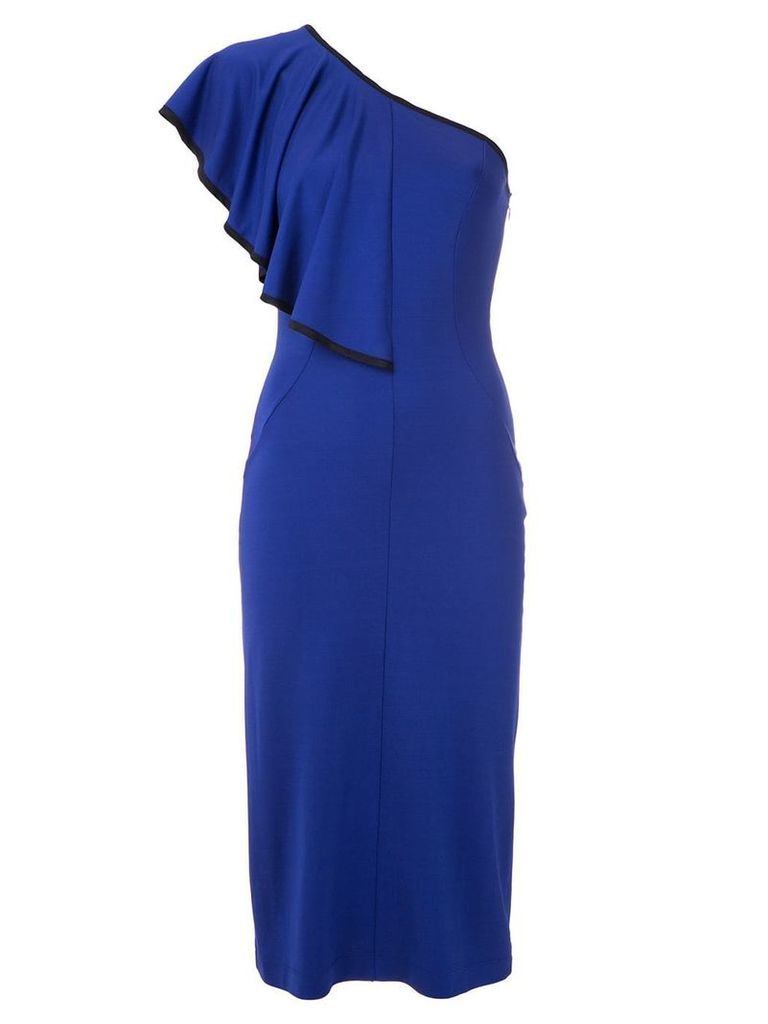 Tufi Duek one shoulder ruffle dress - Blue