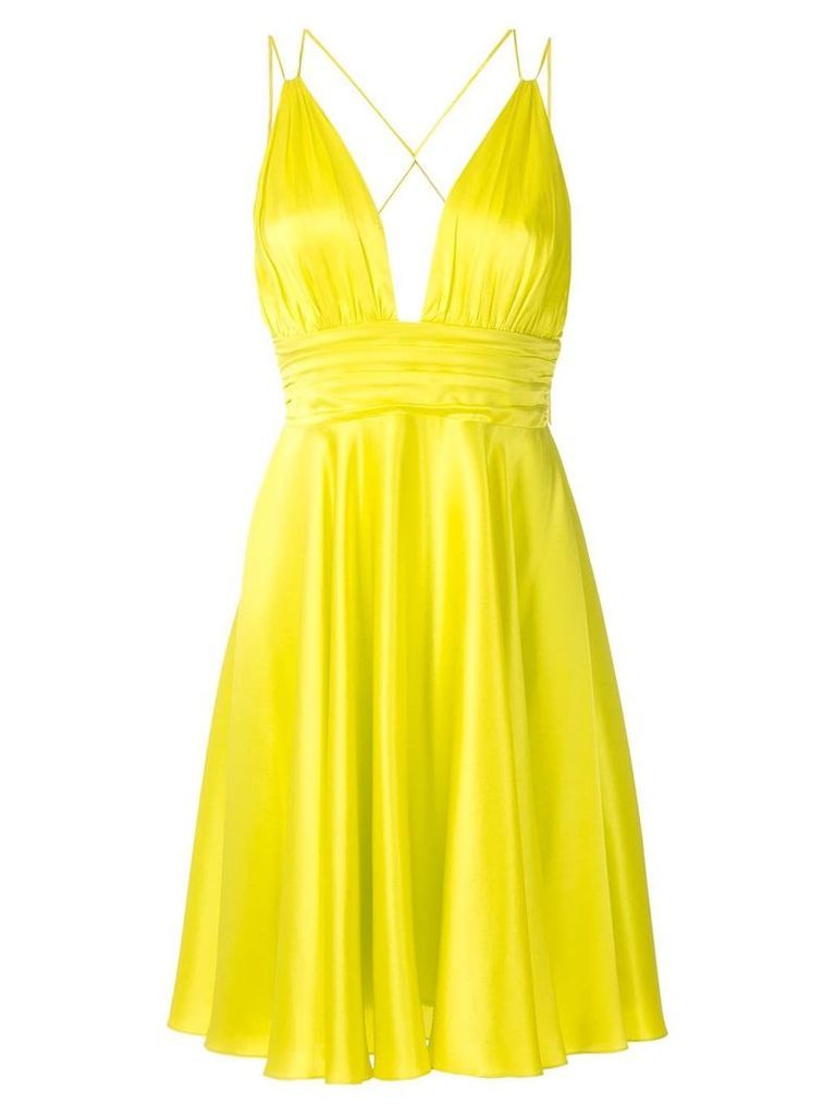 Tufi Duek silk short dress - Yellow