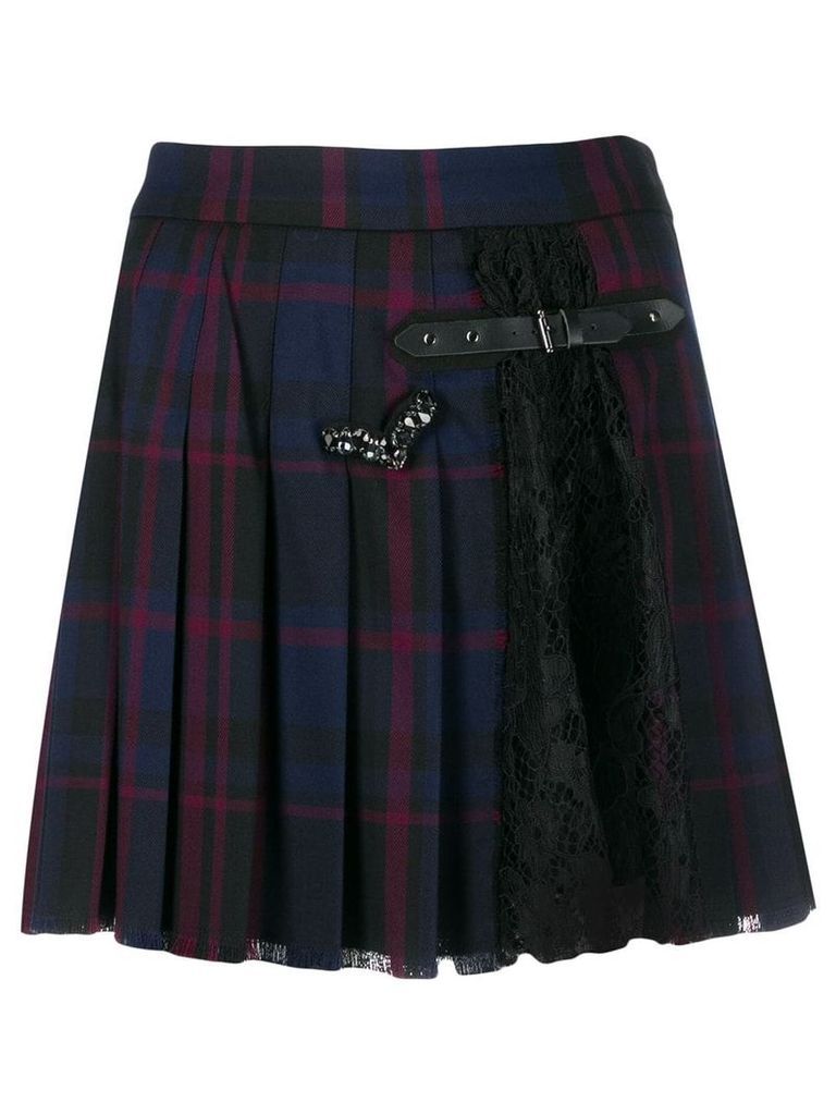 Liu Jo tartan pleated skirt - Blue