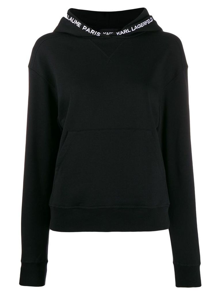 Karl Lagerfeld kangaroo pocket hoodie - Black
